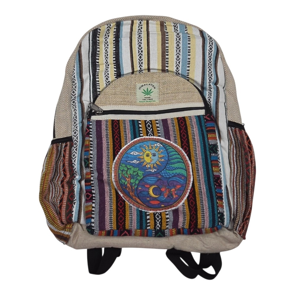 NEW Celestial Backpack Himalayan Hemp All Natural 
Sun Moon Handmade Boho